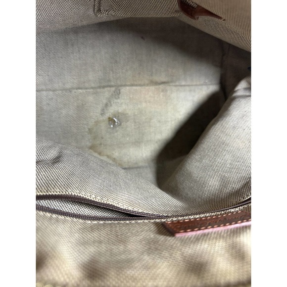 Dooney & Bourke Genuine Florentine Vacchetta Leather Domed Satchel Handbag Purse - Picture 3 of 16